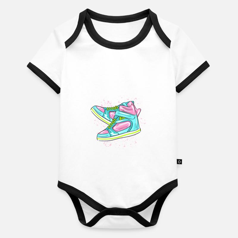 Sneakers Organic Baby Contrasting Bodysuit