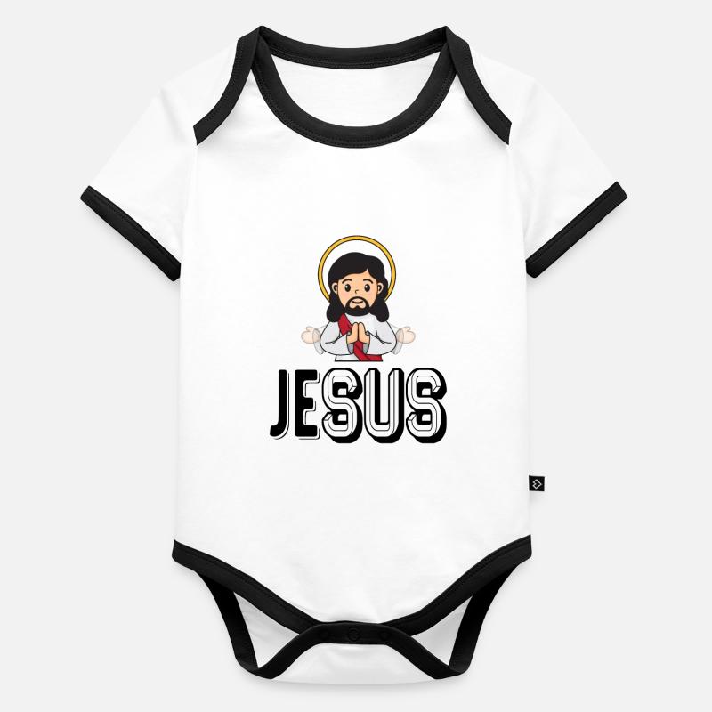 Jésus SUS Christ Body Bébé bio contrasté manches courtes