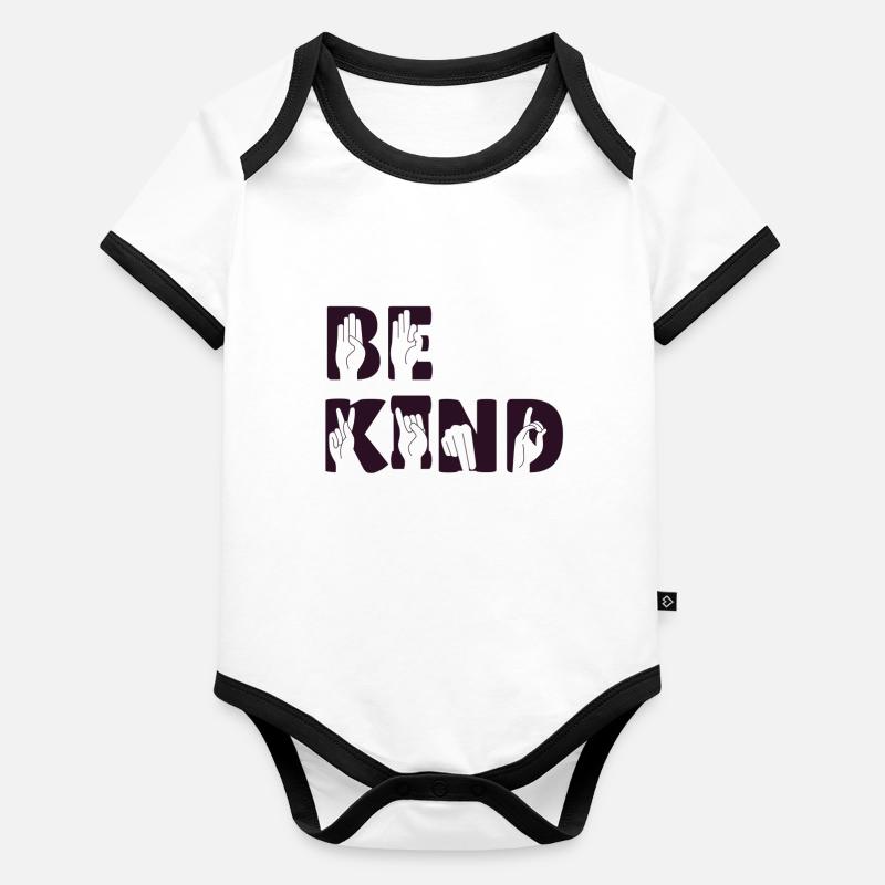 Etre gentil Body Bébé bio contrasté manches courtes