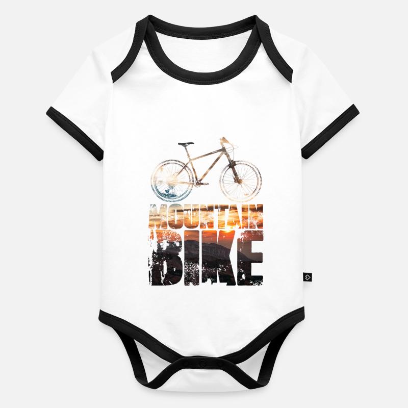 VTT Body Bébé bio contrasté manches courtes