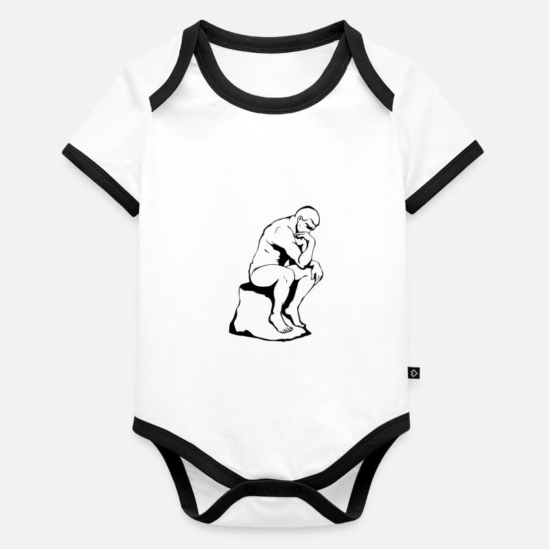 Philosopher Thinker Organic Baby Contrasting Bodysuit