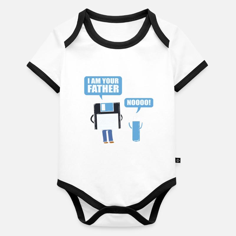 Je suis ton père | NOOOOOOO Computer Scientist Body Bébé bio contrasté manches courtes