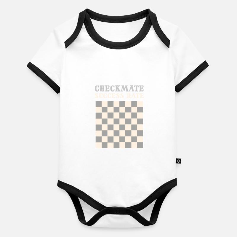 Checkmate Taux de réussite Jeu d’échiquier Body Bébé bio contrasté manches courtes
