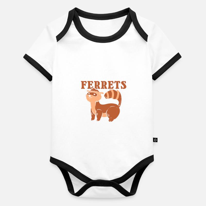 Life is Better with Ferrets Pet Ferret Lover Baby Bio-Kurzarm-Kontrastbody