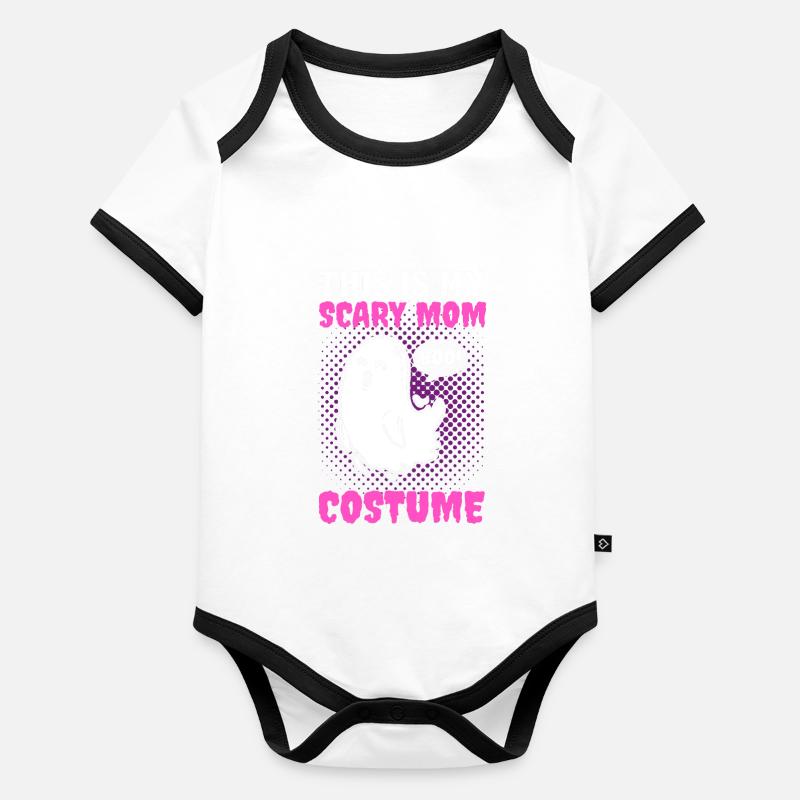 Halloween C’est mon costume de maman effrayant Boo Body Bébé bio contrasté manches courtes