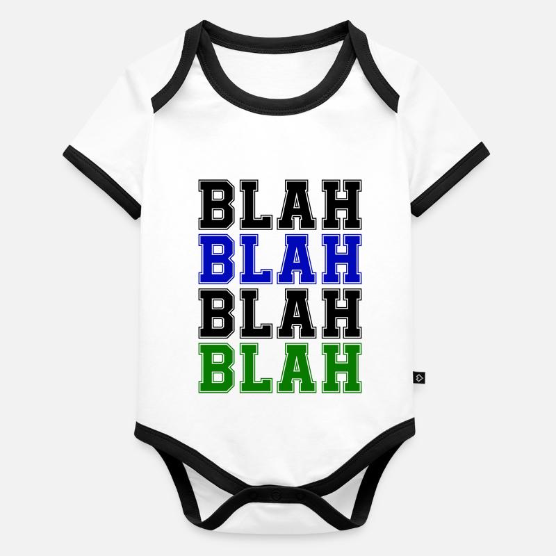 bla bla bla Body Bébé bio contrasté manches courtes
