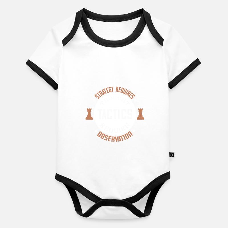 Strategy requires thought, tactics require Organic Baby Contrasting Bodysuit