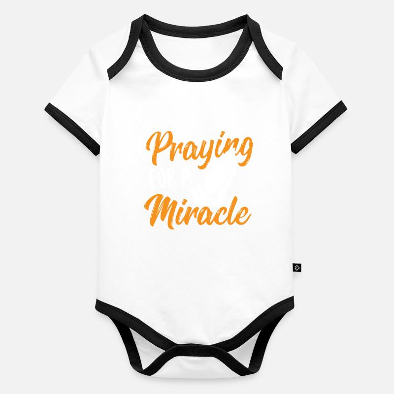 Prier pour un pasteur miracle Body Bébé bio contrasté manches courtes