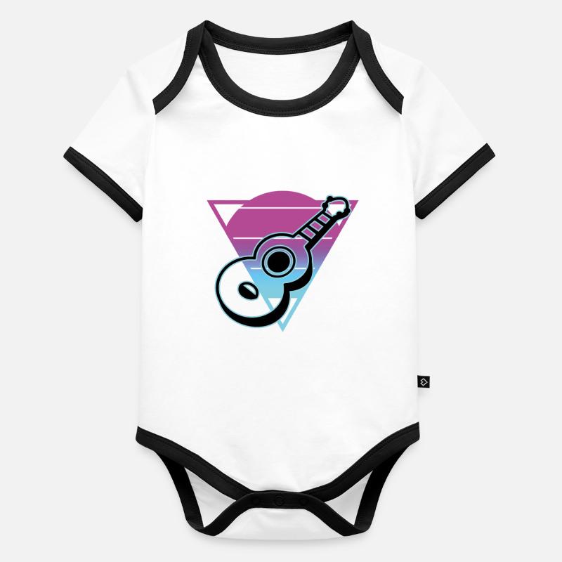 Ukulélés Vitage Body Bébé bio contrasté manches courtes