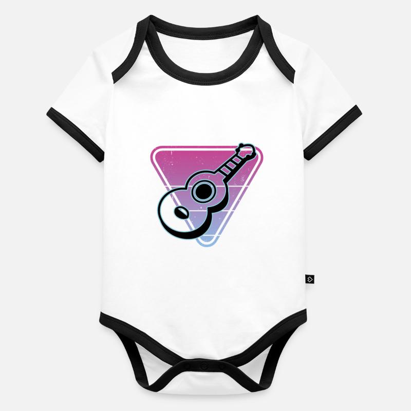 Ukulélés Vitage Body Bébé bio contrasté manches courtes