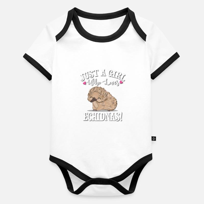 Échidné Body Bébé bio contrasté manches courtes