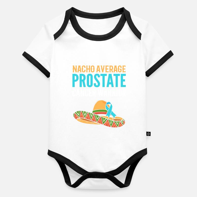 Nacho Average Prostate Cancer Warrior Bleu clair Body Bébé bio contrasté manches courtes
