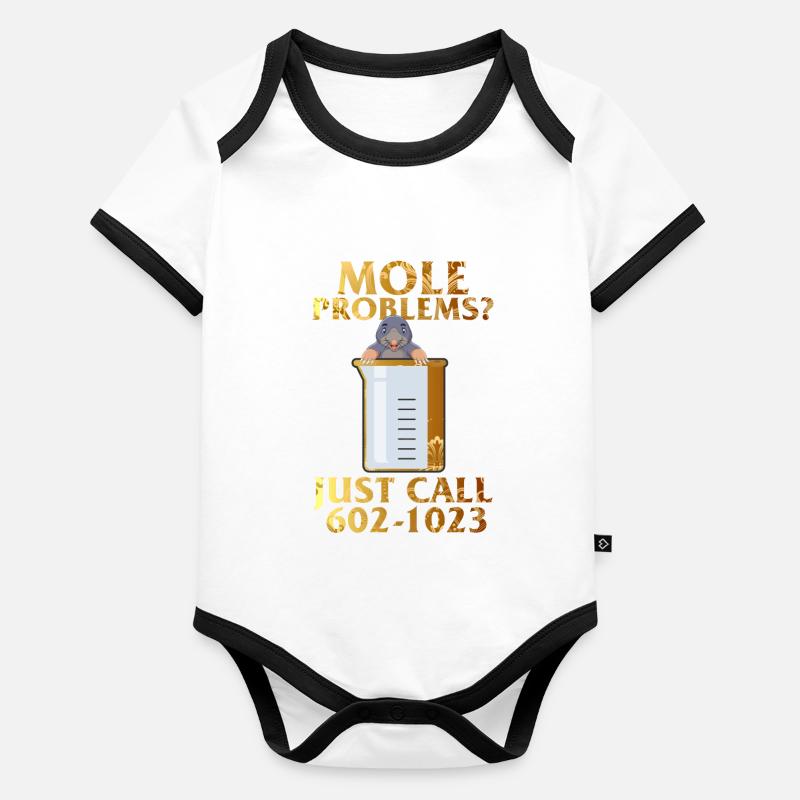 Mole Day Beaker Cute Mole Rat Problems Just Call Organic Baby Contrasting Bodysuit