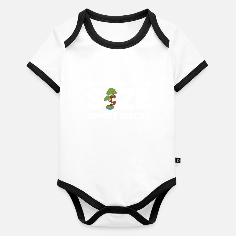 Just To Be Clear Size Doesn't Matter Organic Baby Contrasting Bodysuit