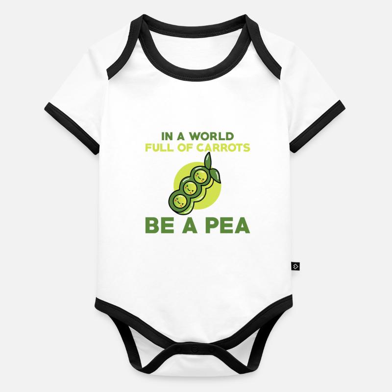 Drôle de gousse de pois Body Bébé bio contrasté manches courtes