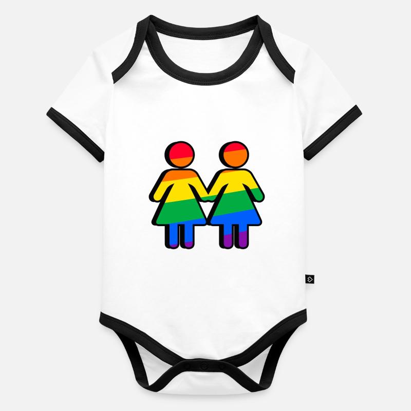 Pride Baby Bio-Kurzarm-Kontrastbody