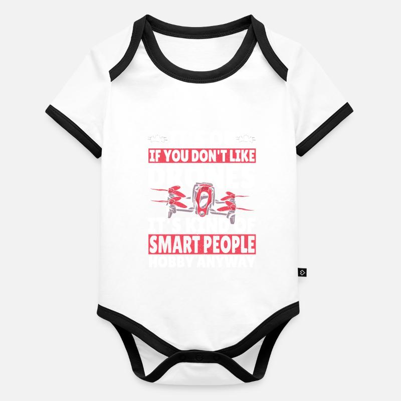 Drone volant Drone volant Pilote de drone Body Bébé bio contrasté manches courtes
