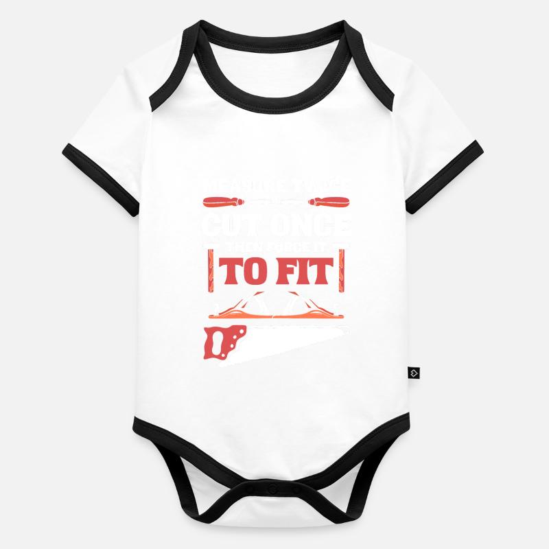 Mesurez deux fois coupez une fois, puis forcez-le à s’adapter Body Bébé bio contrasté manches courtes