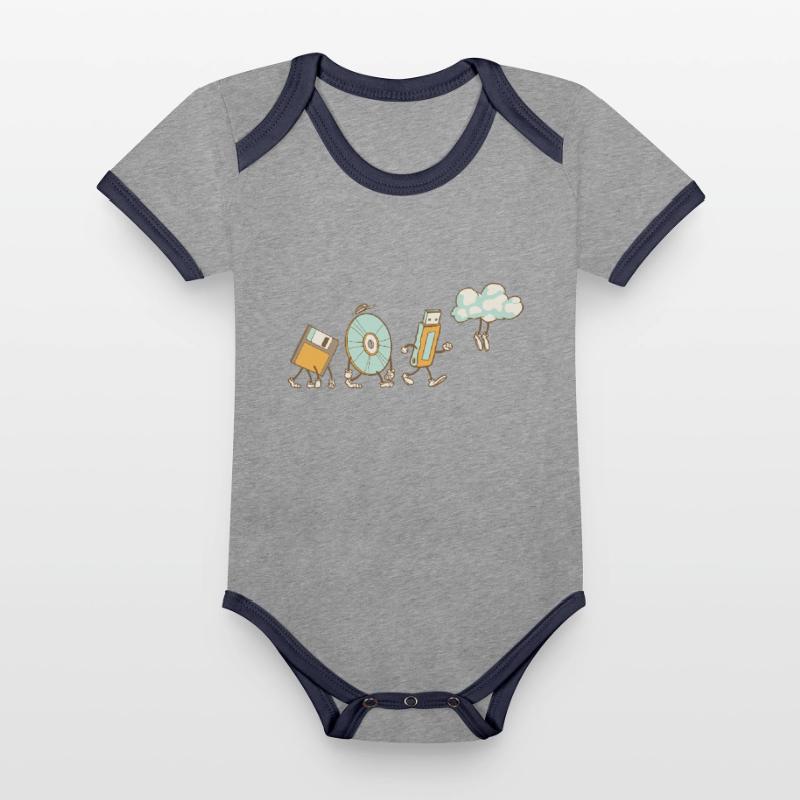 Ingénieur DevOps Évolution du Cloud Computing Body Bébé bio contrasté manches courtes