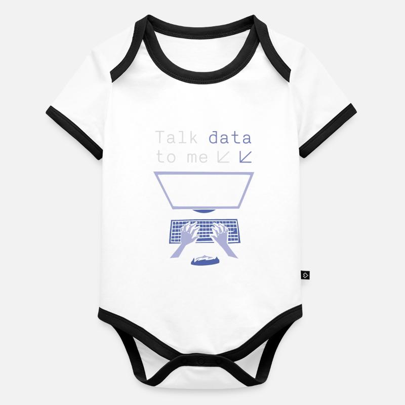 Ingénieur Big Data Science Data Analyste Pc Body Bébé bio contrasté manches courtes