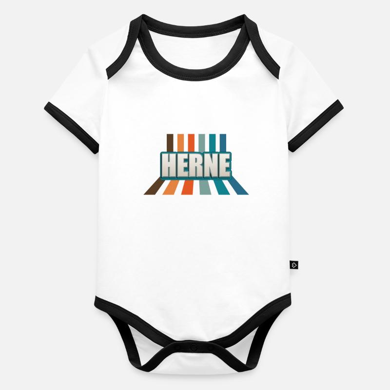 Hernerin Herner Herne Organic Baby Contrasting Bodysuit