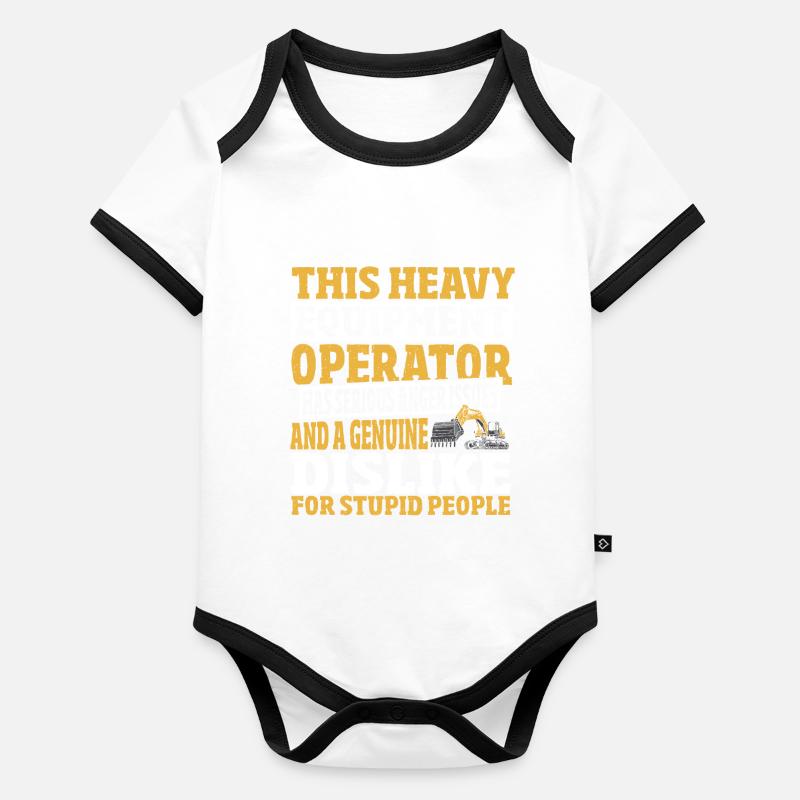 Dieser Heavy Equipment Operator hat ernsthafte Baby Bio-Kurzarm-Kontrastbody