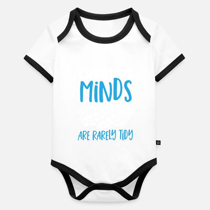 Creative Minds Are Rarely Tidy Neuroscience Organic Baby Contrasting Bodysuit