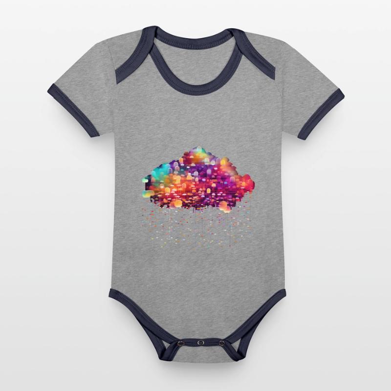 Cloud Computing Cyberpunk Developer IT Computer Organic Baby Contrasting Bodysuit