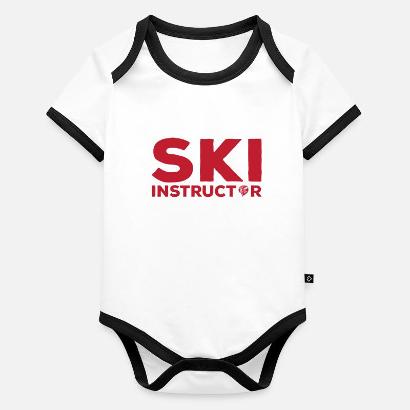 Moniteur de ski Body Bébé bio contrasté manches courtes
