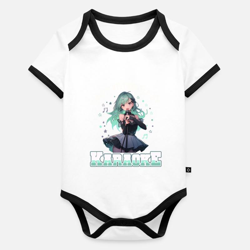 Easily distracted by Karaoke Baby Bio-Kurzarm-Kontrastbody