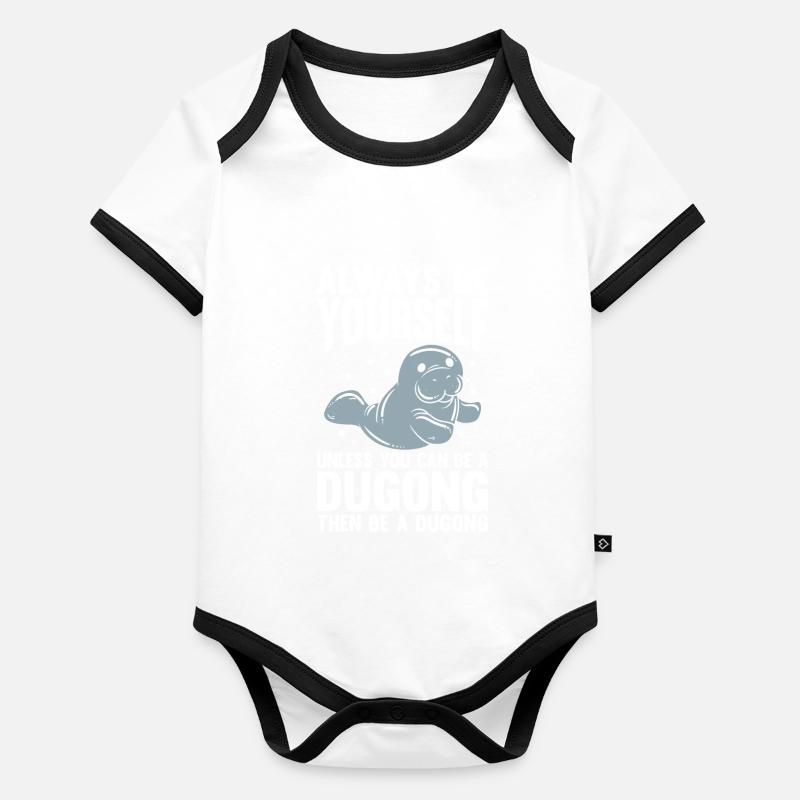 Dugong Manatees Manatee Organic Baby Contrasting Bodysuit