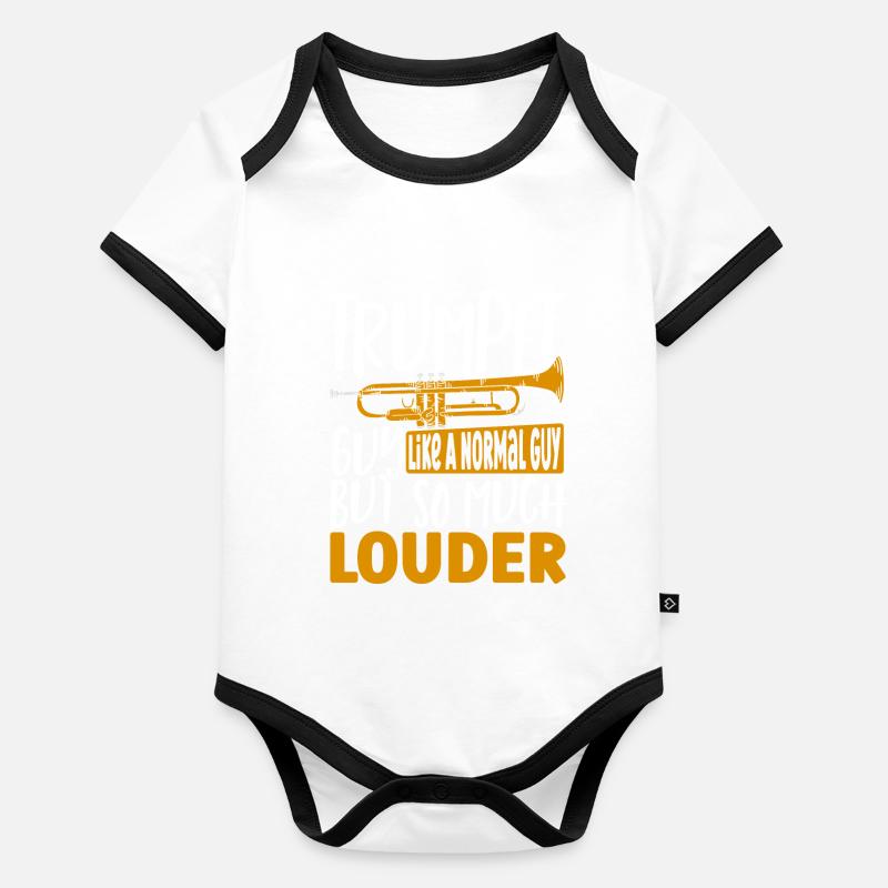 Trumpet Guy Like A Normal Guy But So Much Louder Organic Baby Contrasting Bodysuit