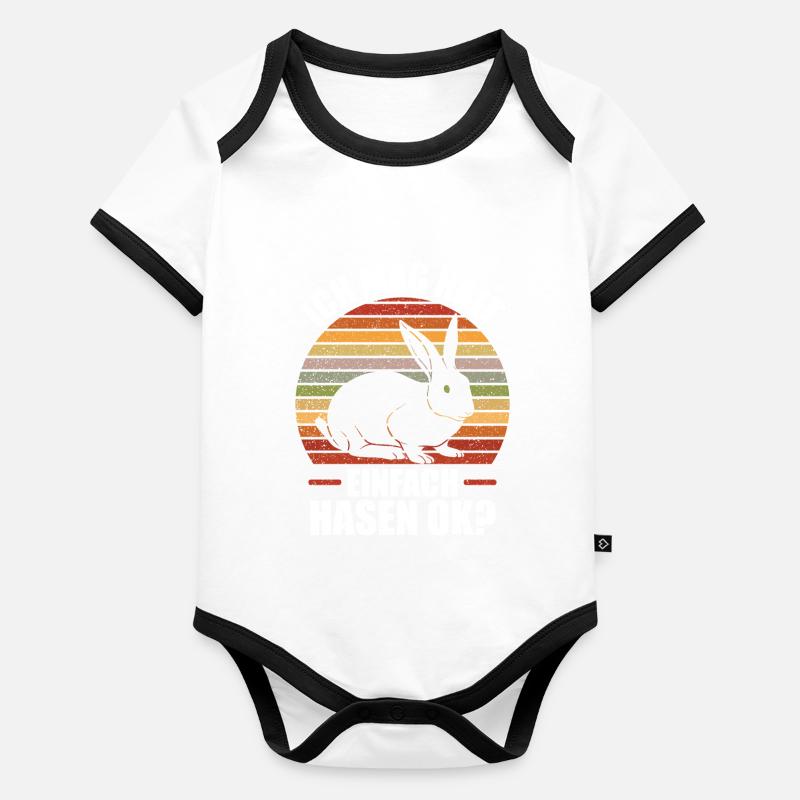 Ich mag halt einfach Hasen OK? Süsses Hasi Baby Bio-Kurzarm-Kontrastbody