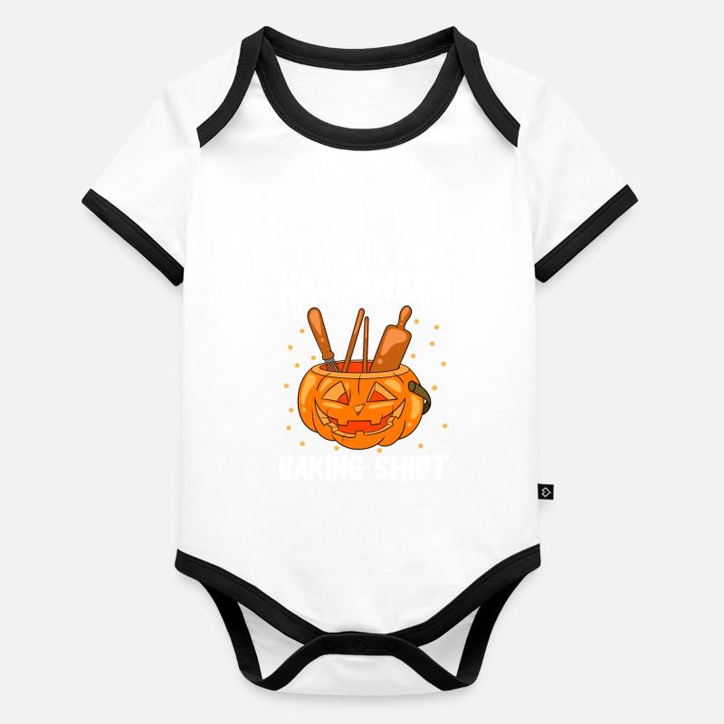 Bäcker Halloween Geschenke Konditor Baby Bio-Kurzarm-Kontrastbody