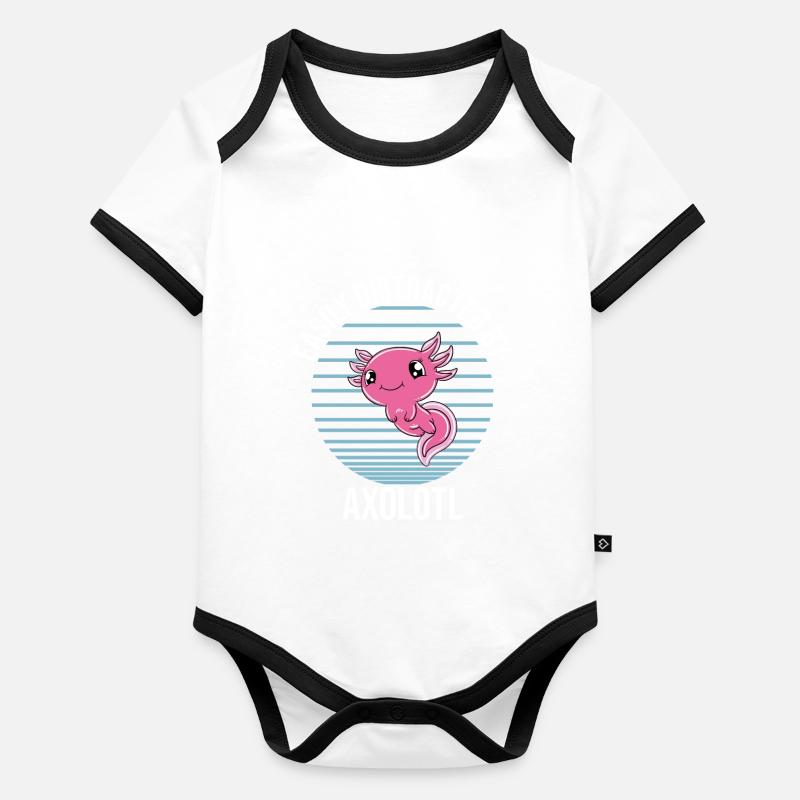 Axolotl drôle Axolotl mignon Body Bébé bio contrasté manches courtes