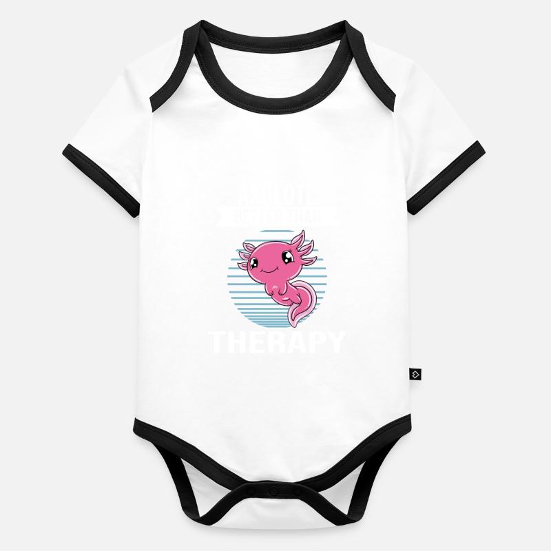Axolotl drôle Axolotl mignon Body Bébé bio contrasté manches courtes