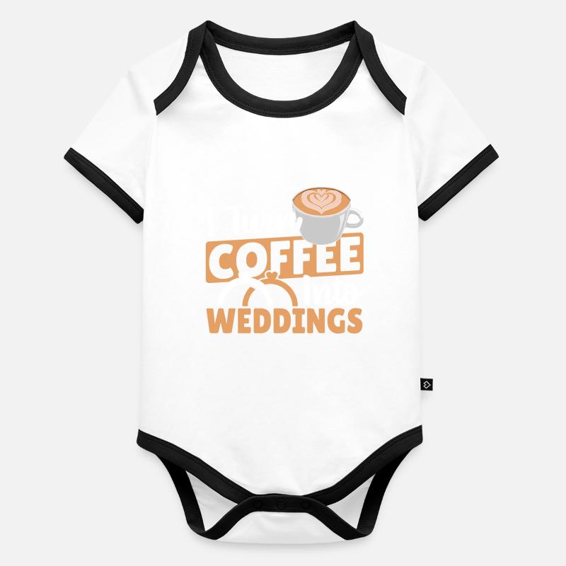 Hochzeitsplanung I Turn Coffee Into Weddings Baby Bio-Kurzarm-Kontrastbody