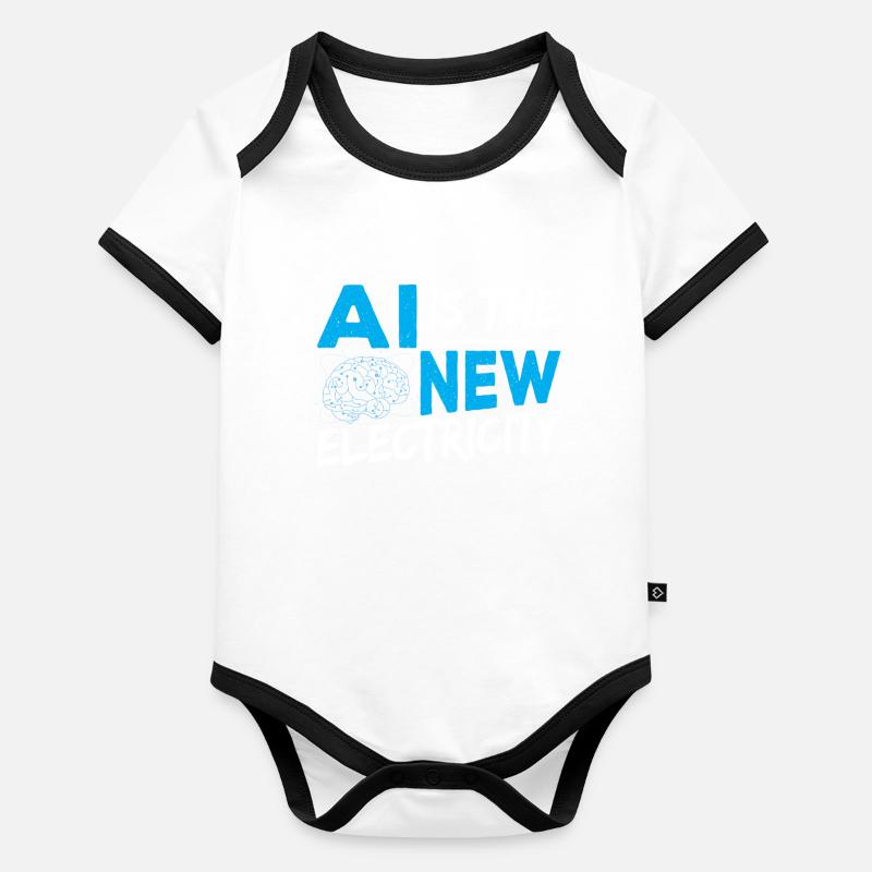 Robot Engineer Robotics Engineers AI Developer AI Organic Baby Contrasting Bodysuit