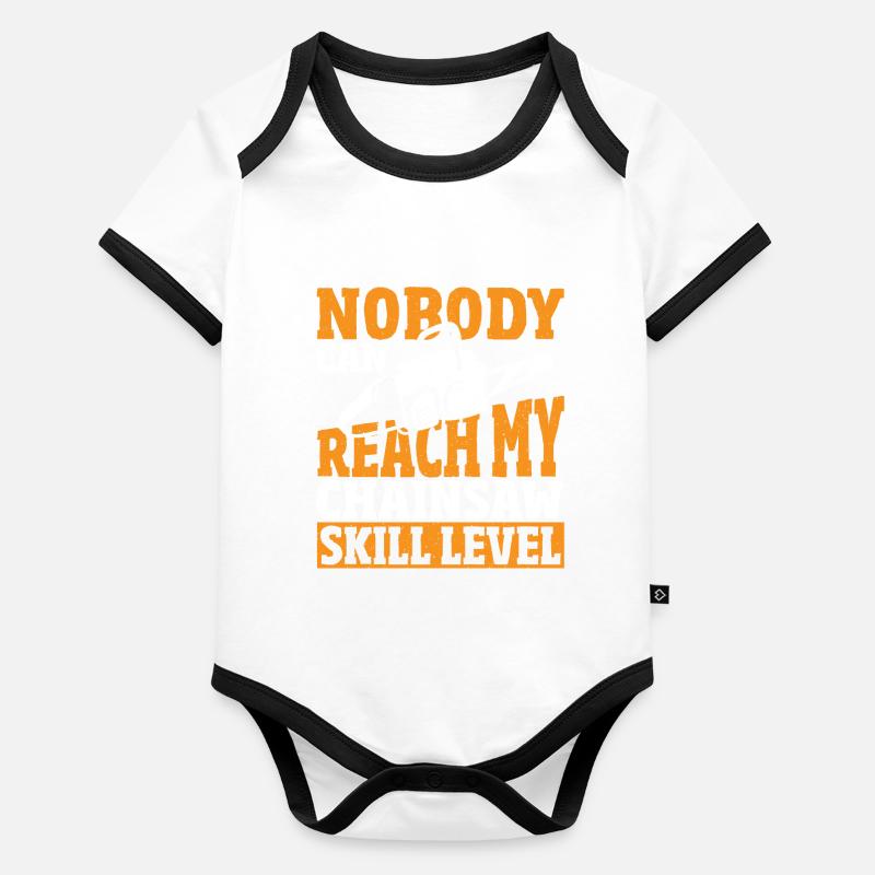Woodworking Powered Saw Chain Saw Organic Baby Contrasting Bodysuit