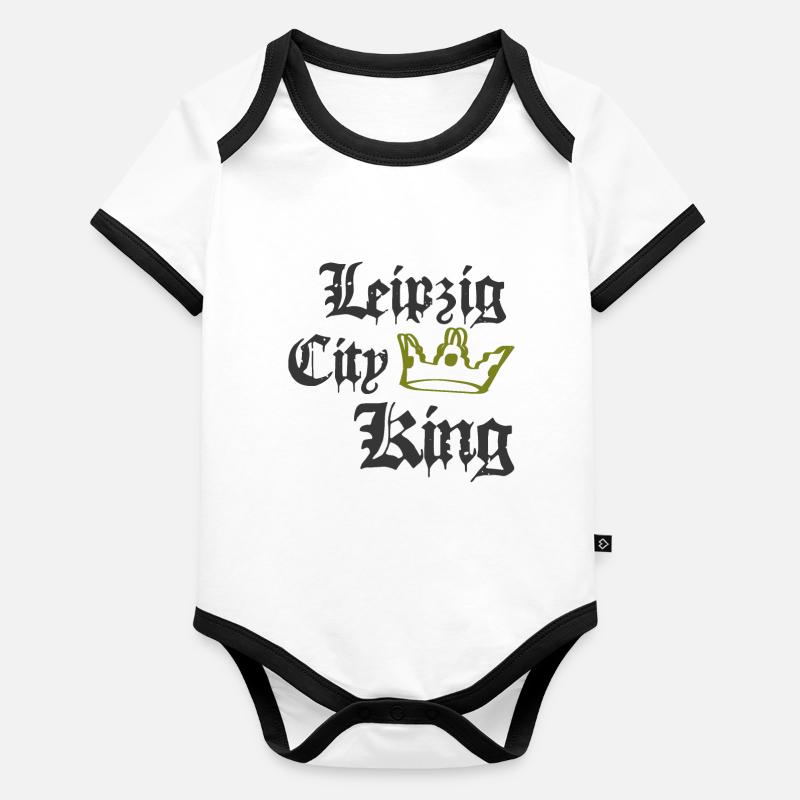 Leipzig City King Baby Bio-Kurzarm-Kontrastbody