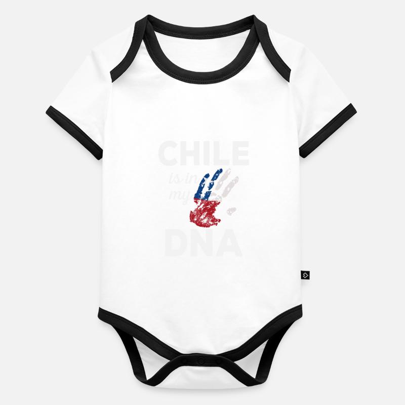 Chili Imprimer Body Bébé bio contrasté manches courtes
