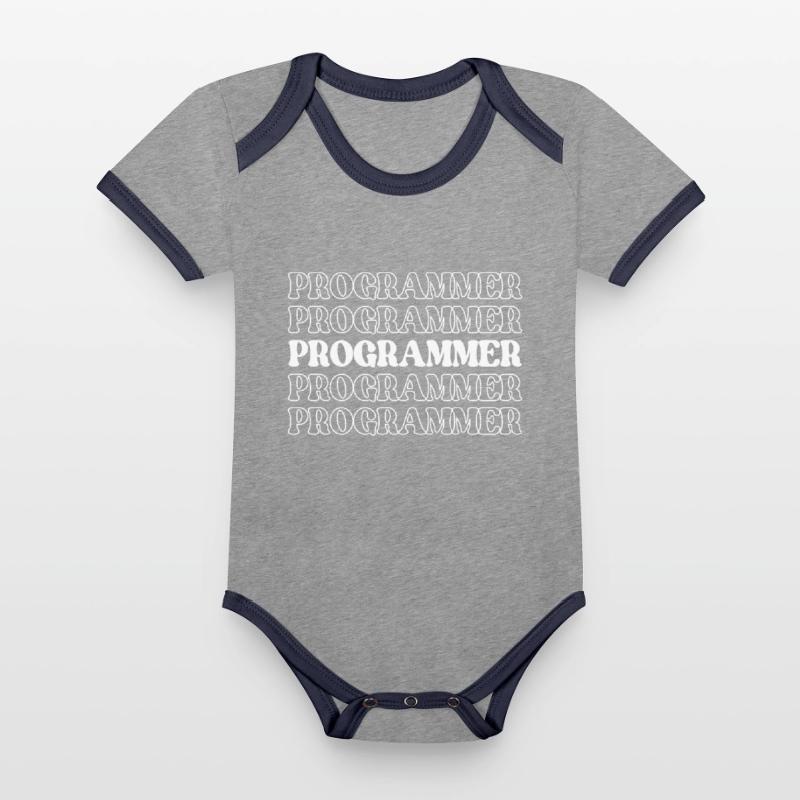Programmer Coder Developer Coder Software Engineer Organic Baby Contrasting Bodysuit