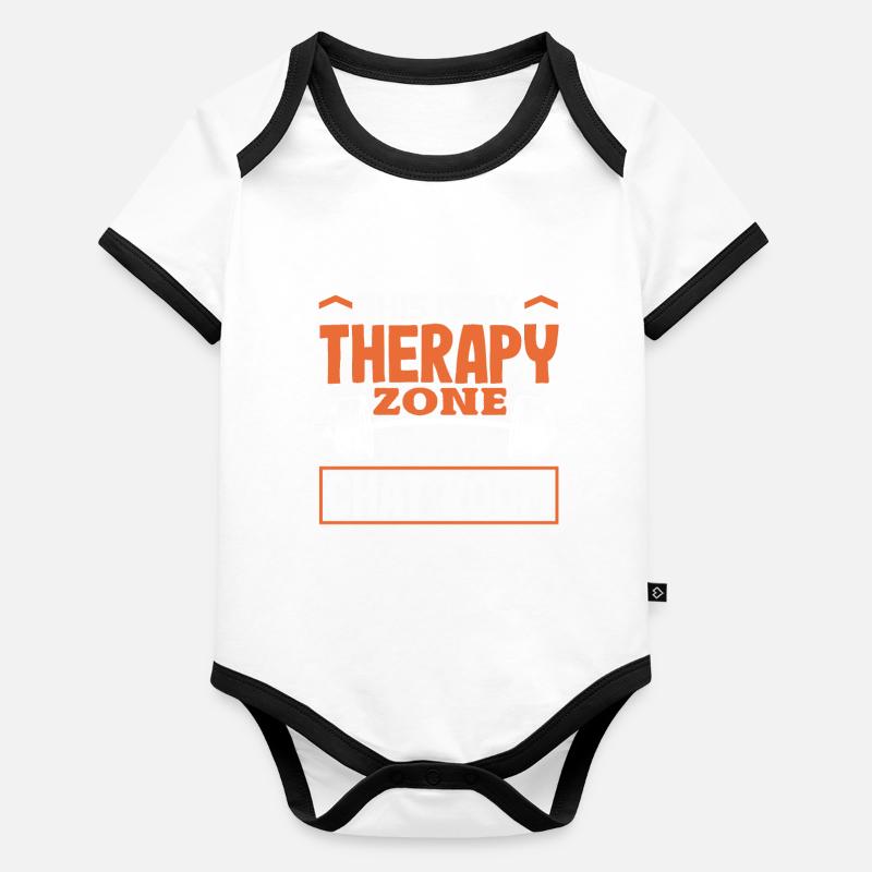 This Is My Zone Not A Chat Room Motivation Workout Baby Bio-Kurzarm-Kontrastbody