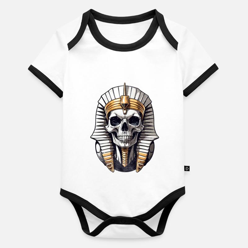 pharaon- momie - egypte Body Bébé bio contrasté manches courtes