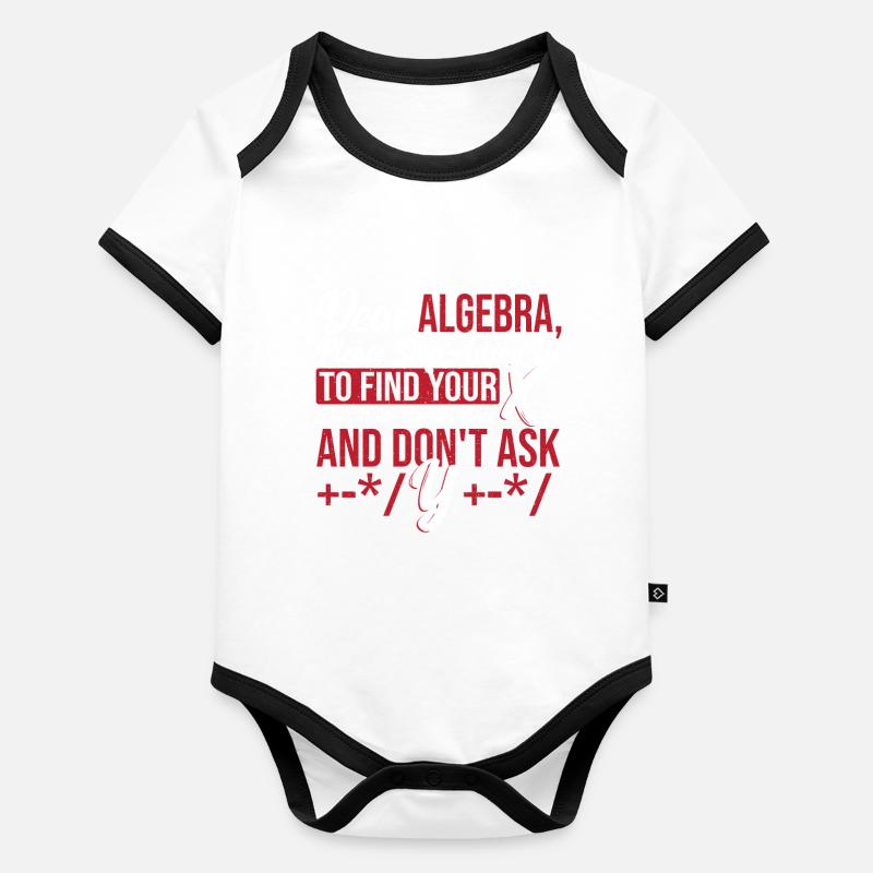 Zahlen Mathelehrer Graph Liebe Algebra Bitte hör Baby Bio-Kurzarm-Kontrastbody