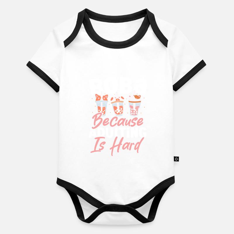 Tea latte Green Tea Iced Tea Boba Tea Merchandise Organic Baby Contrasting Bodysuit