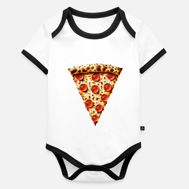 Pizza Matzah Passover Celebration Organic Baby Contrasting Bodysuit