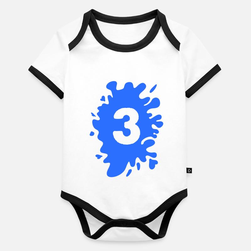 Klecks 3 Baby Bio-Kurzarm-Kontrastbody