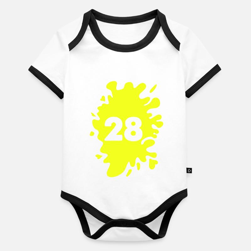 Klecks 28 Baby Bio-Kurzarm-Kontrastbody