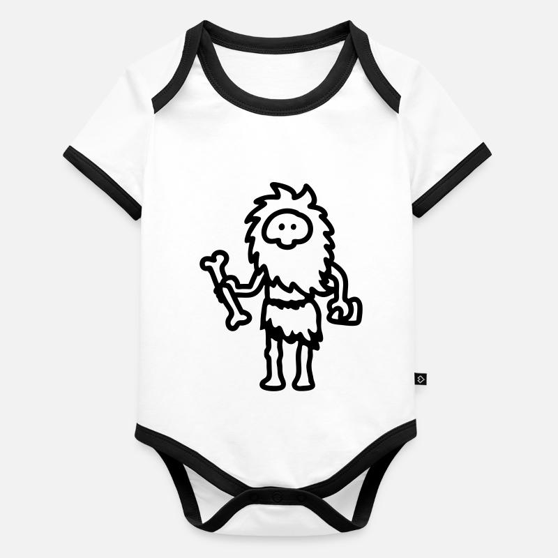Caveman - line Organic Baby Contrasting Bodysuit